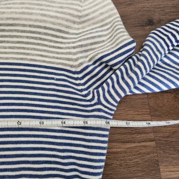 J. McLaughlin Modal Blend Striped Sweater XS Nautical Knit Minimalist Casual - Picture 7 of 8